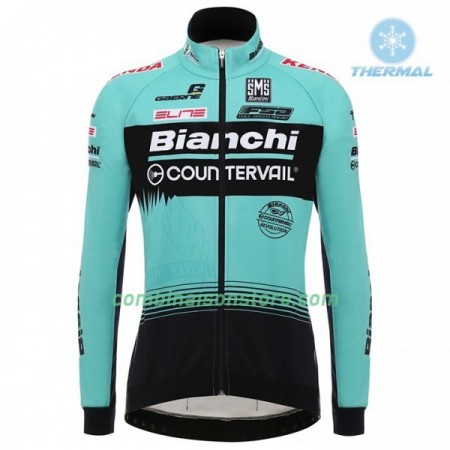 Maillot 2018 Bianchi Countervail Hiver Thermal Fleece N001